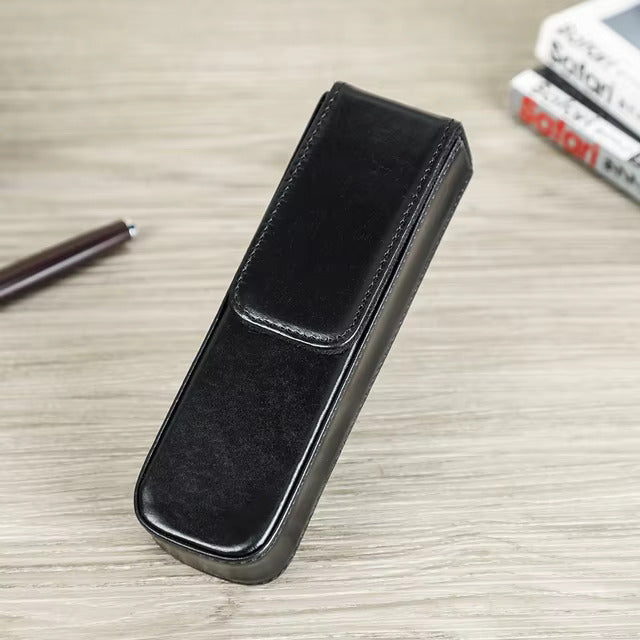 Contacts Family Genuine Leather Pen Case - 2 Slot