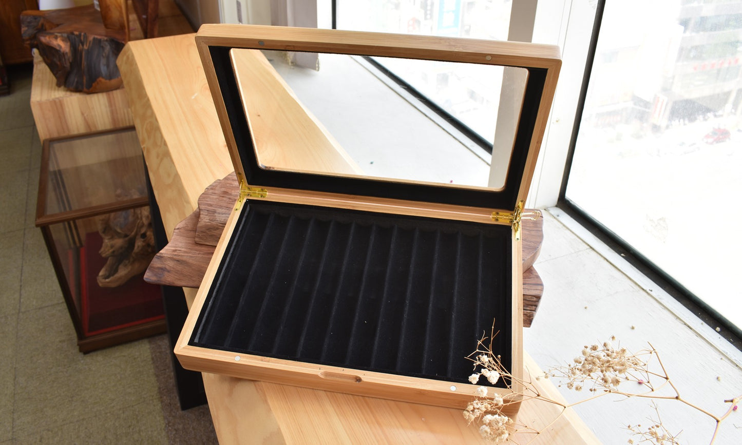 Cypress Bamboo Storage Box for 12 Pens