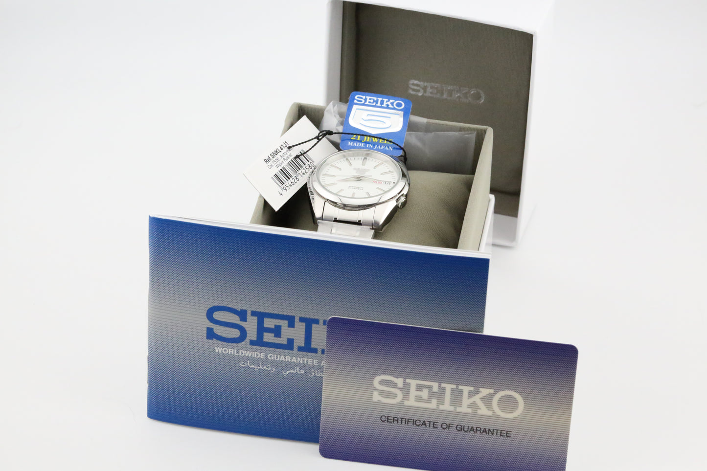 Seiko 5 SNKL41J1 White Dial