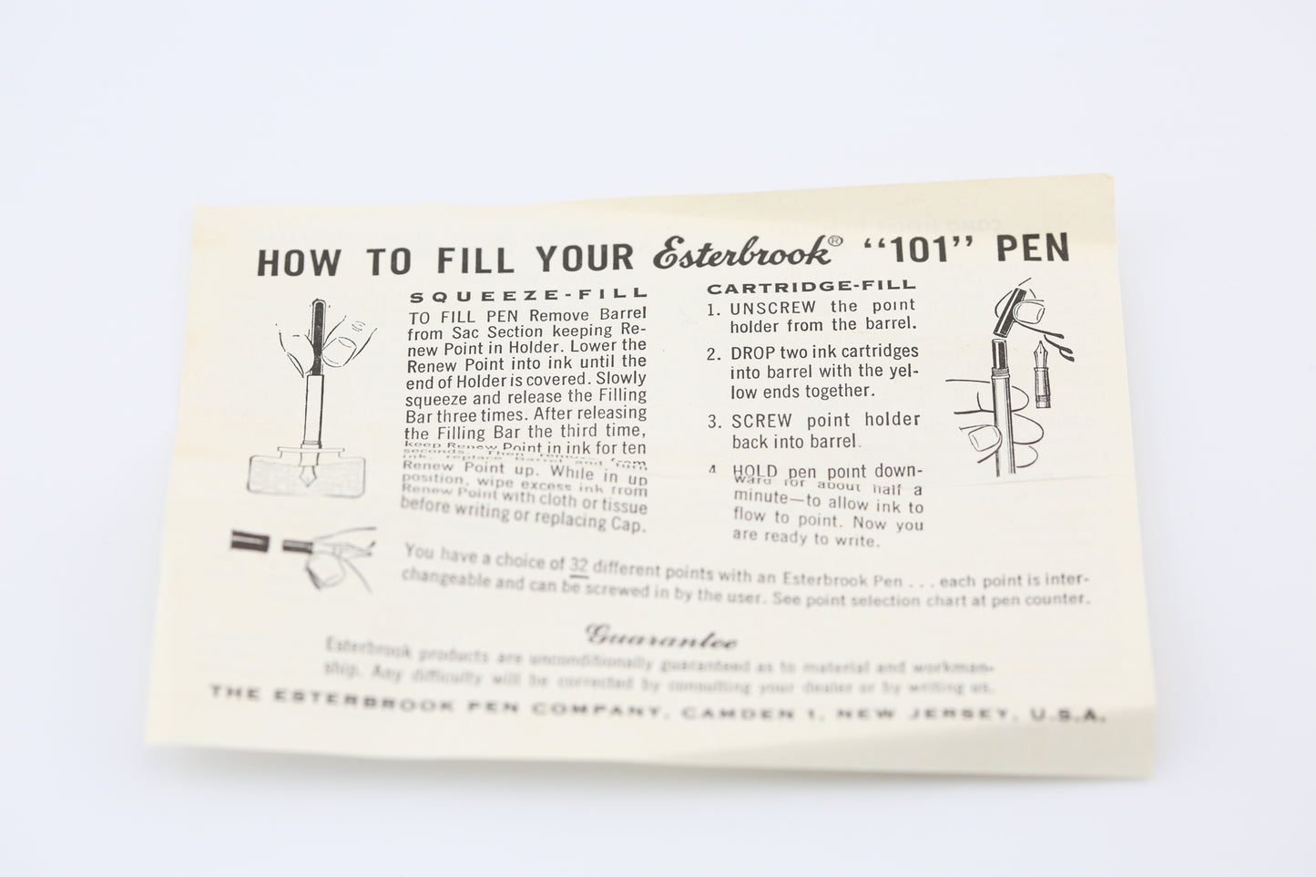 Esterbrook 101 Fountain Pen with 2556 Fine Nib