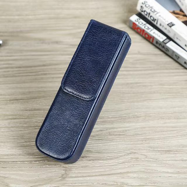 Contacts Family Genuine Leather Pen Case - 2 Slot