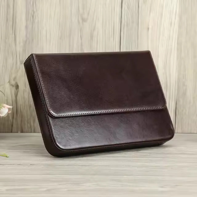 Contacts Family Genuine Leather Pen Case - 12 Slot