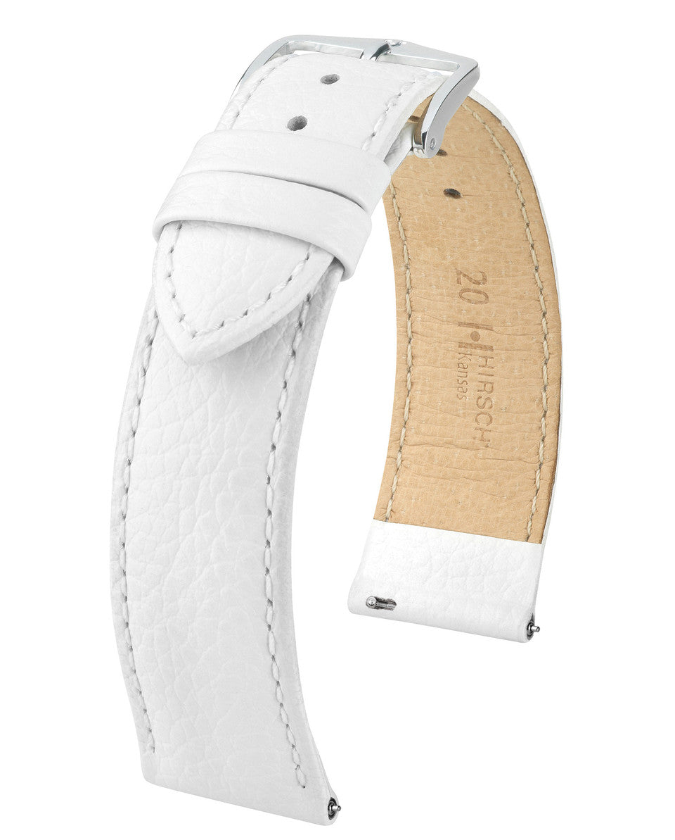 Hirsch Kansas Buffalo Grain Calfskin Watch Strap