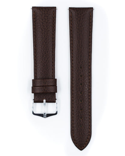 Hirsch Kansas Buffalo Grain Calfskin Watch Strap