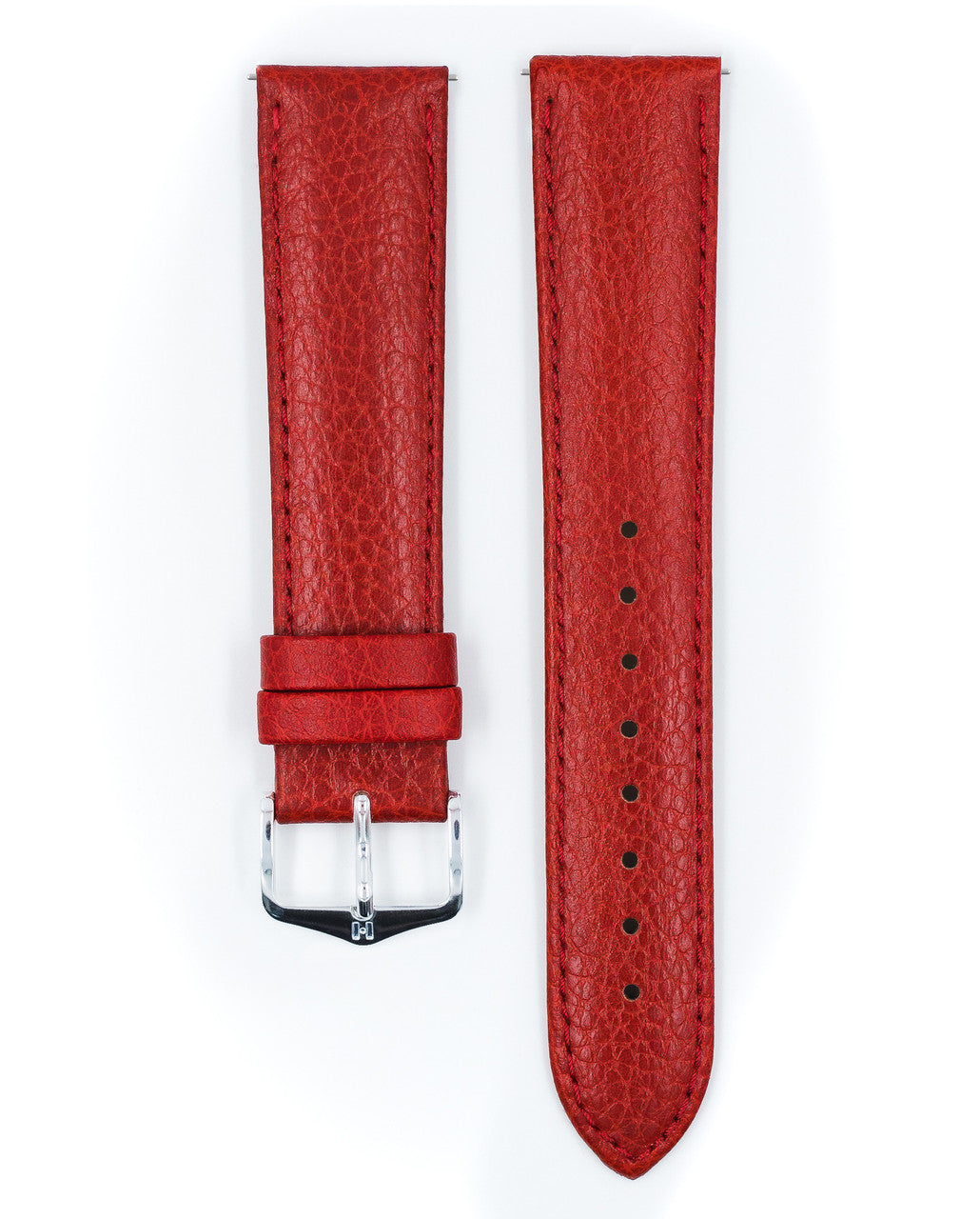 Hirsch Kansas Buffalo Grain Calfskin Watch Strap