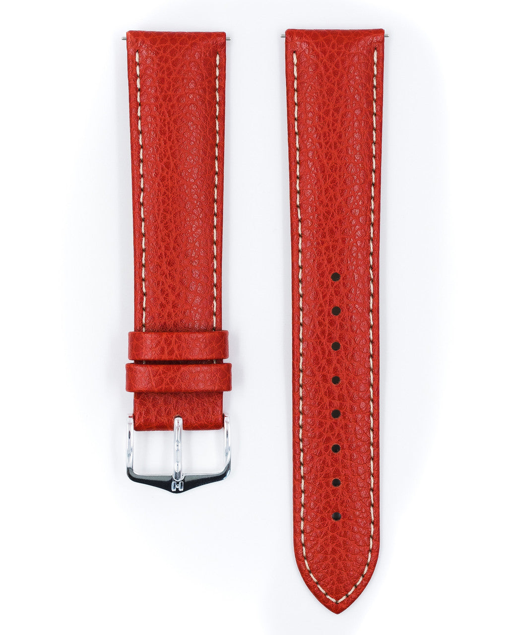 Hirsch Kansas Buffalo Grain Calfskin Watch Strap