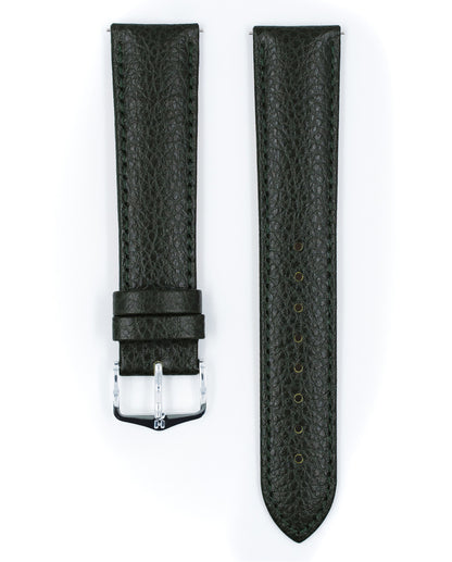 Hirsch Kansas Buffalo Grain Calfskin Watch Strap