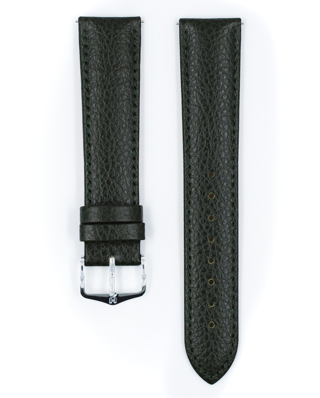 Hirsch Kansas Buffalo Grain Calfskin Watch Strap