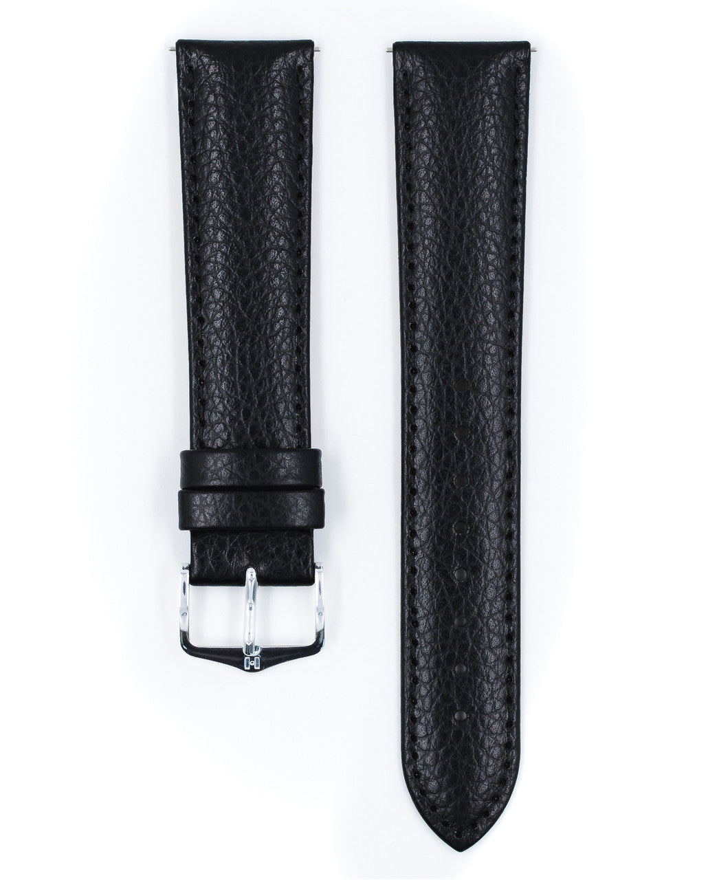 Hirsch Kansas Buffalo Grain Calfskin Watch Strap