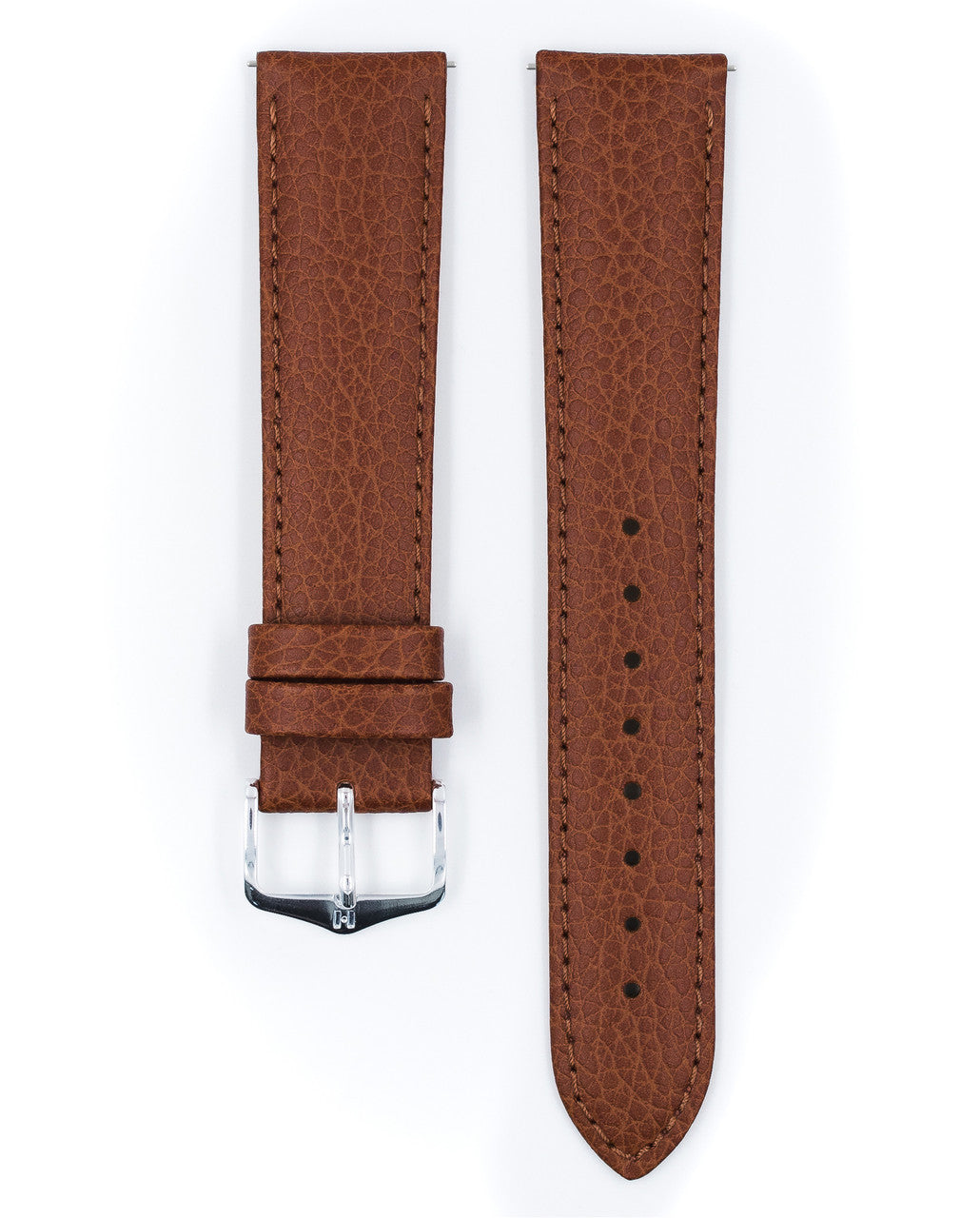 Hirsch Kansas Buffalo Grain Calfskin Watch Strap