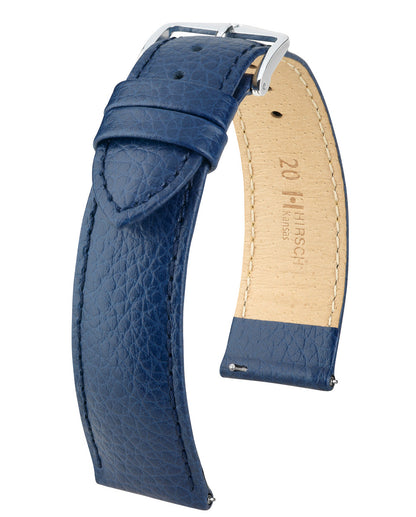 Hirsch Kansas Buffalo Grain Calfskin Watch Strap