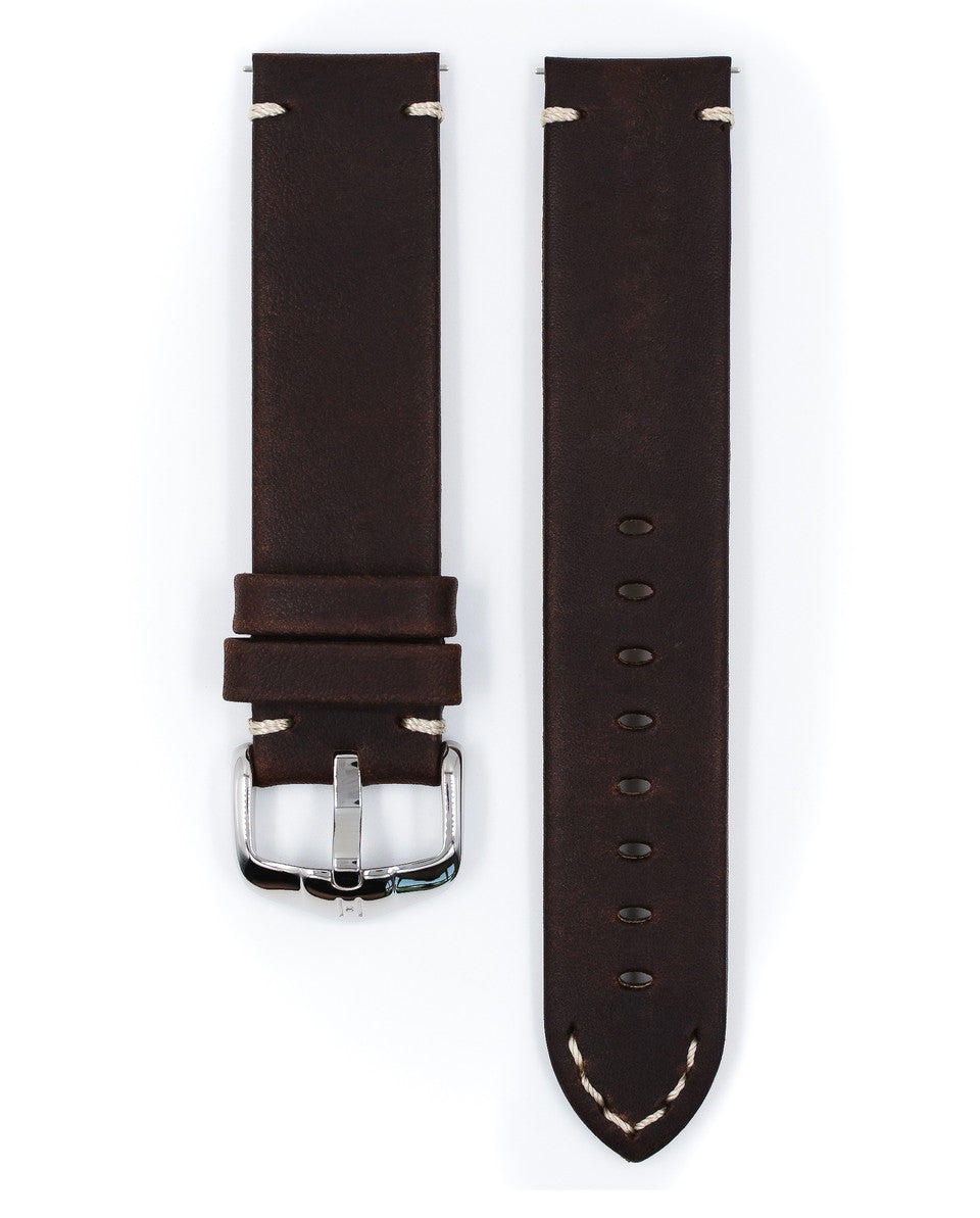 Hirsch Ranger Vintage Style Calfskin Watch Strap