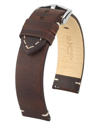 Hirsch Ranger Vintage Style Calfskin Watch Strap