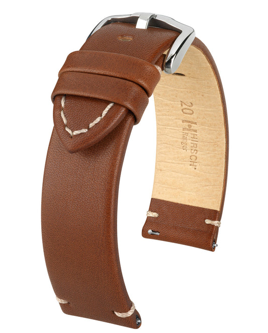 Hirsch Ranger Vintage Style Calfskin Watch Strap