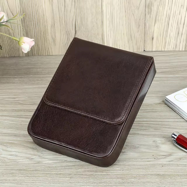 Contacts Family Genuine Leather Pen Case - 6 Slot