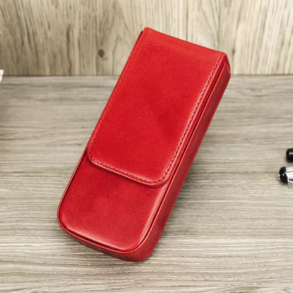 Contacts Family Genuine Leather Pen Case - 3 Slot