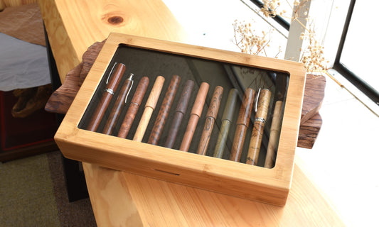 Cypress Bamboo Storage Box for 12 Pens