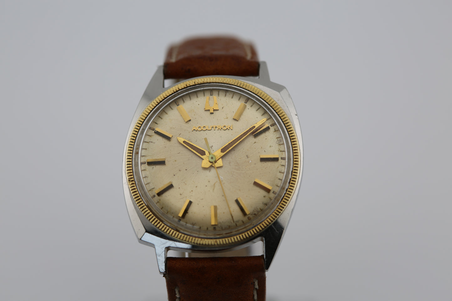 Bulova Accutron 214 Two Tone 14K Gold