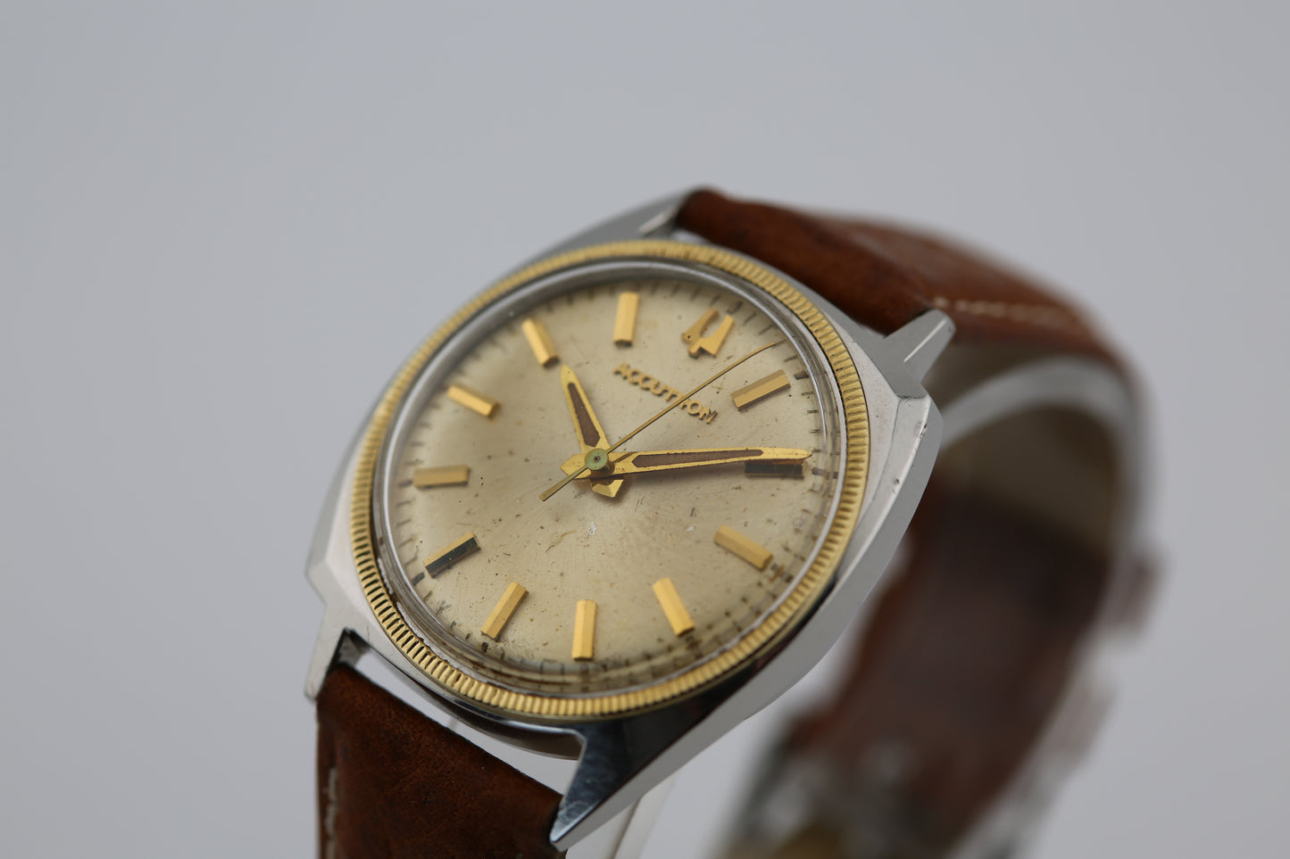 Bulova Accutron 214 Two Tone 14K Gold