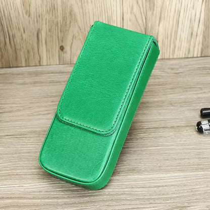 Contacts Family Genuine Leather Pen Case - 3 Slot