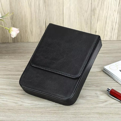 Contacts Family Genuine Leather Pen Case - 6 Slot