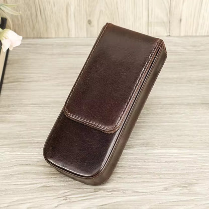 Contacts Family Genuine Leather Pen Case - 3 Slot