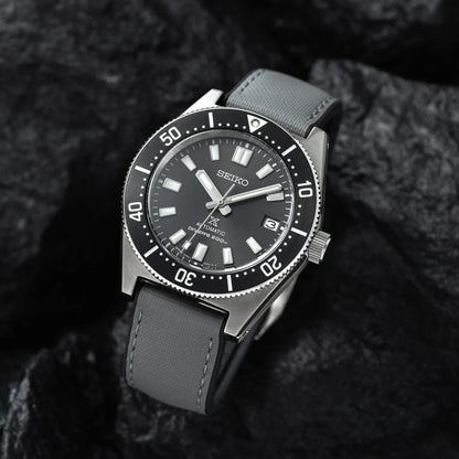 Artem HydroFlex™ Grey Hybrid FKM Watch Strap with Grey Stitching