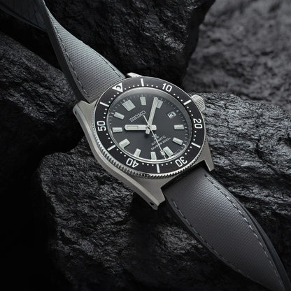 Artem HydroFlex™ Grey Hybrid FKM Watch Strap with Grey Stitching