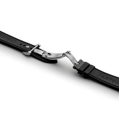Artem HydroFlex™ Grey Hybrid FKM Watch Strap with Grey Stitching