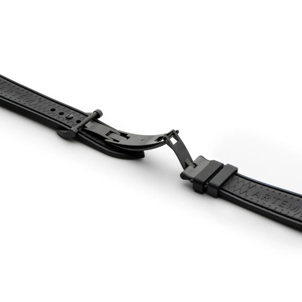 Artem HydroFlex™ Grey Hybrid FKM Watch Strap with Grey Stitching