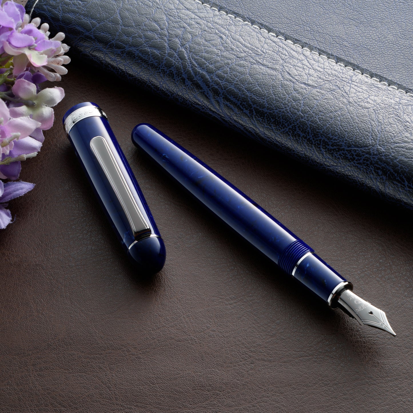 Platinum 3776 Celluloid Midnight Ocean Blue