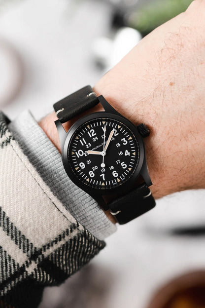 Hirsch Ranger Vintage Style Calfskin Watch Strap