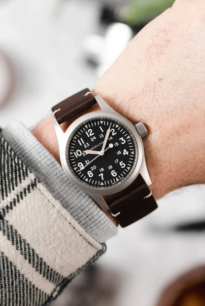 Hirsch Ranger Vintage Style Calfskin Watch Strap
