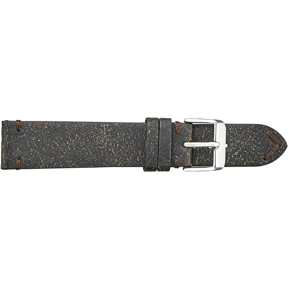 Fleurus Vintage Crust Matching Stitch Leather Watchband