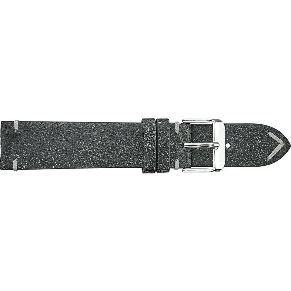 Fleurus Vintage Crust Contrast Stitch Leather Watchband