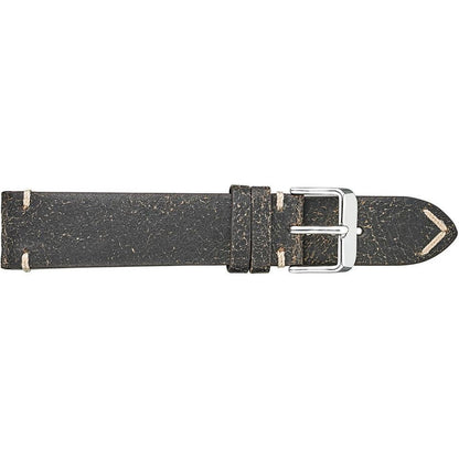 Fleurus Vintage Crust Contrast Stitch Leather Watchband