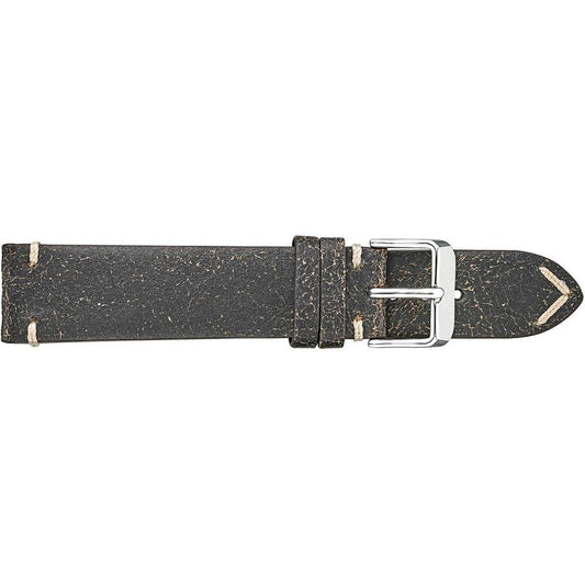 Fleurus Vintage Crust Contrast Stitch Leather Watchband